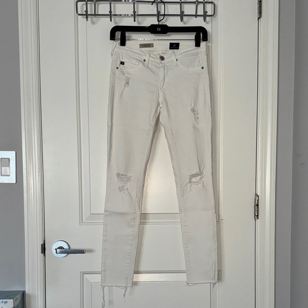 AG Adriano Goldschmied The Legging Ankle Super Skinny Ankle Distressed Jeans